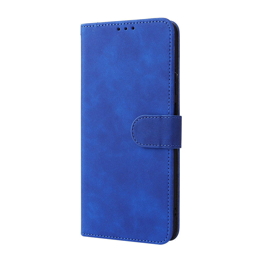 Flip Folio Stand Skin-touch Feeling PU Leather Wallet Magnetic Protective Case with Strap for ZTE Blade V30 Vita