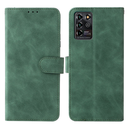 Flip Folio Stand Skin-touch Feeling PU Leather Wallet Magnetic Protective Case with Strap for ZTE Blade V30 Vita