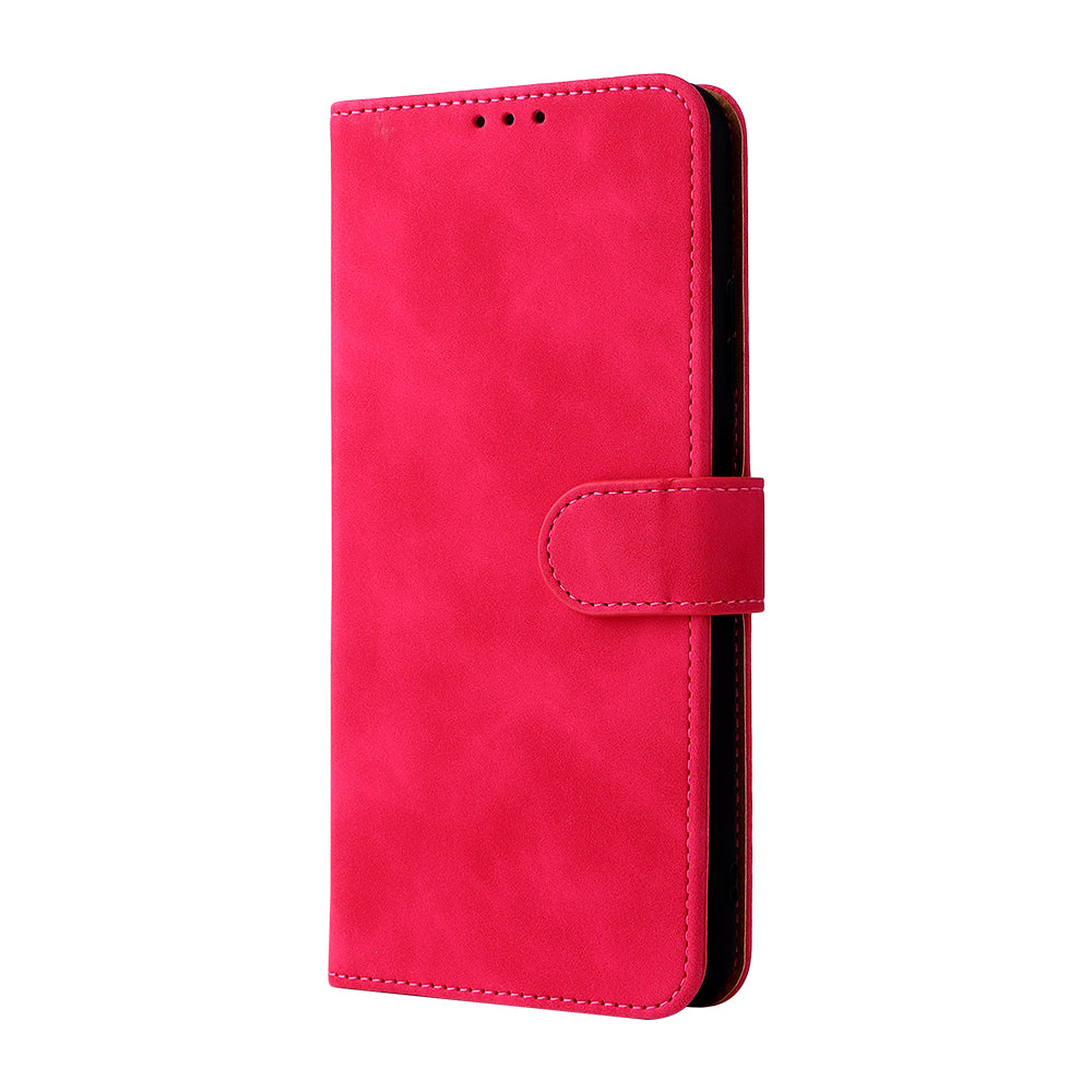 Flip Folio Stand Skin-touch Feeling PU Leather Wallet Magnetic Protective Case with Strap for ZTE Blade V30 Vita