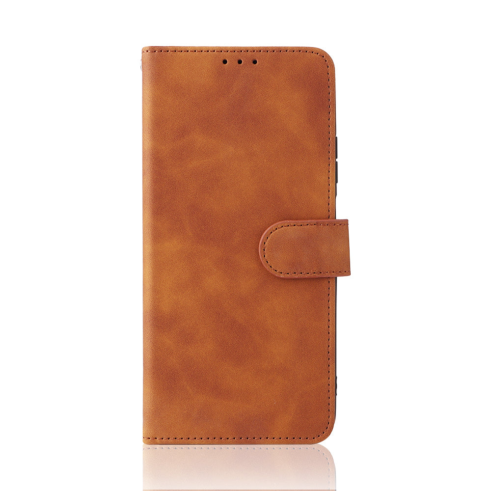 Flip Folio Stand Skin-touch Feeling PU Leather Wallet Magnetic Protective Case with Strap for ZTE Blade V30 Vita