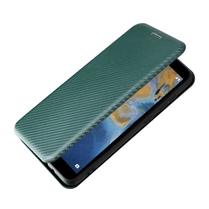 Carbon Fiber Texture Well-Protected Stylish Auto-absorbed Leather Phone Case with Card Slot for ZTE Blade A31