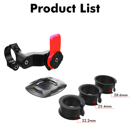 HL-143A Adjustable Rotating Bike Phone Mount Detachable Motorcycle Mobile Phone Holder for 4.7-6.7 Inch Cell Phones