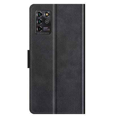 PU Leather Wallet Protective Stand Flip Phone Case with Double Magnetic Clasps for ZTE Blade V30 Vita / ZTE V2022