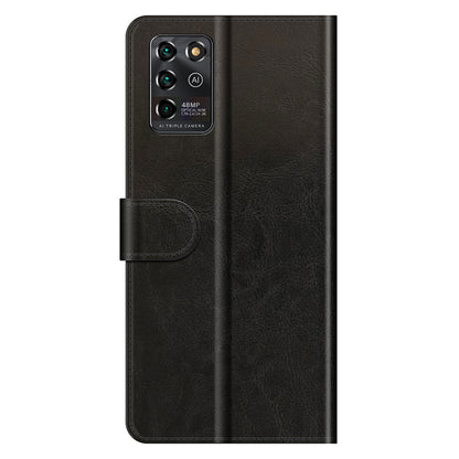 Flip Phone Cover Crazy Horse Texture Shock Resistant Protective Leather Wallet Stand Case for ZTE Blade V30 Vita / ZTE V2022