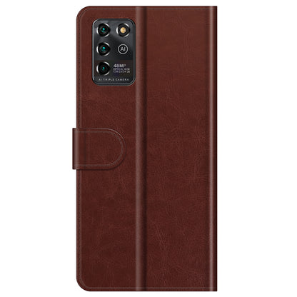 Flip Phone Cover Crazy Horse Texture Shock Resistant Protective Leather Wallet Stand Case for ZTE Blade V30 Vita / ZTE V2022