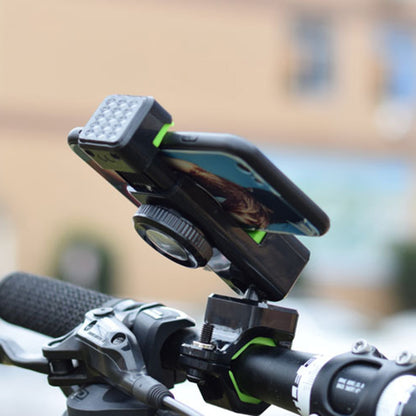 Q003 Anti-theft Bicycle Phone Mount Bracket Anti-fall 360-degree Rotating Cell Phone Holder with Compass for Bike/Electric Bike/Motorcycle (without Light)