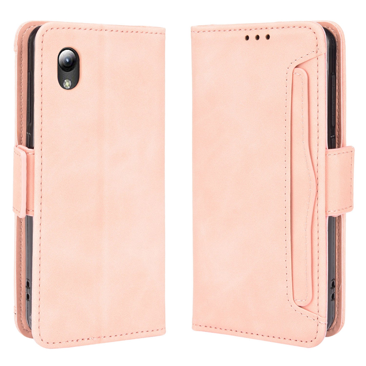 PU Leather Mobile Phone Protection Case Wallet Stand Cover Shell with Multiple Card Slot Design for ZTE Blade L8/Blade A3 (2019)/A31 Lite