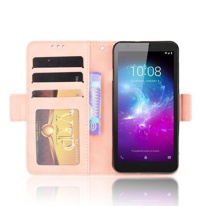 PU Leather Mobile Phone Protection Case Wallet Stand Cover Shell with Multiple Card Slot Design for ZTE Blade L8/Blade A3 (2019)/A31 Lite