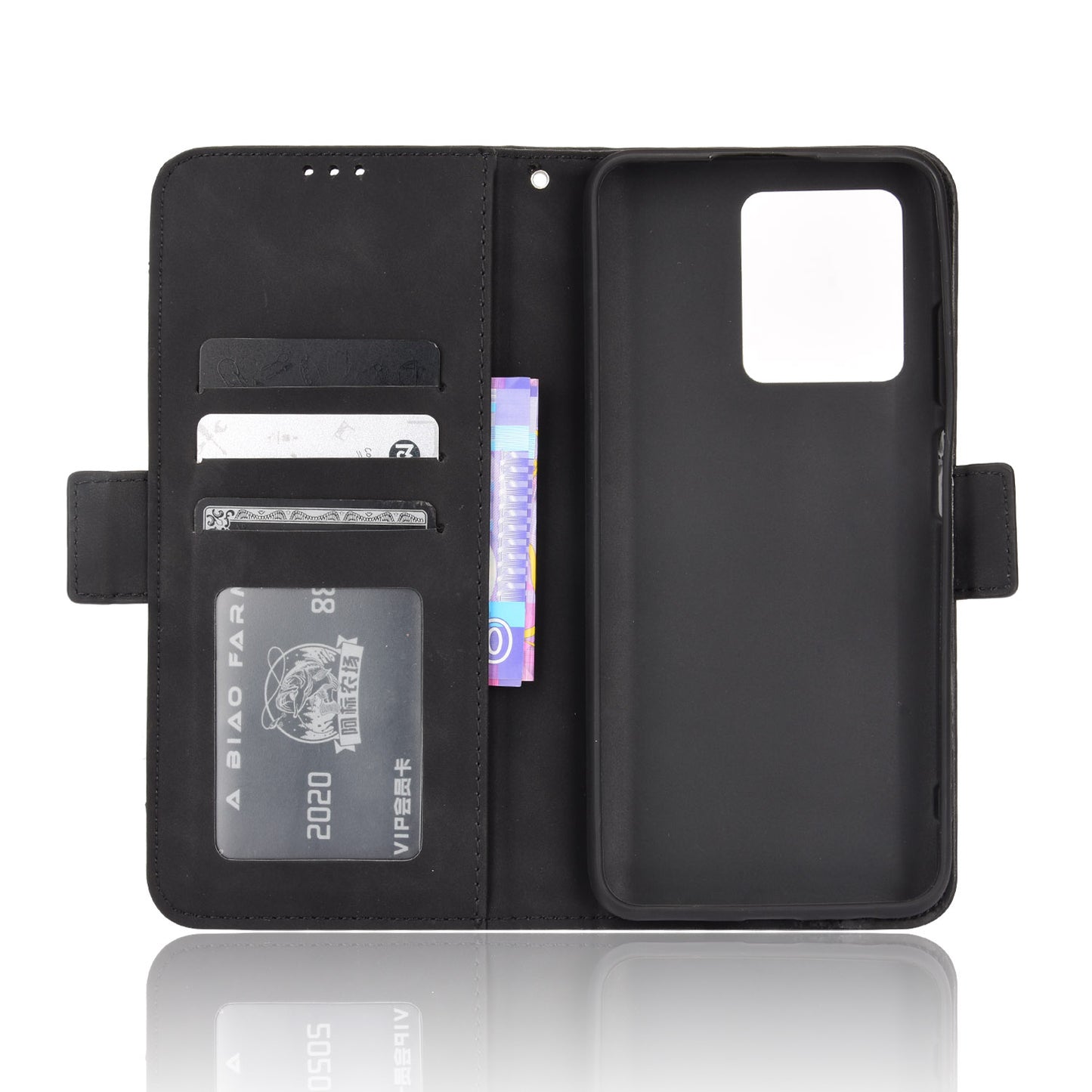 For ZTE Blade V30 Shockproof Magnetic Closure Flip Phone Case Multiple Card Slot Design PU Leather Wallet Phone Cover