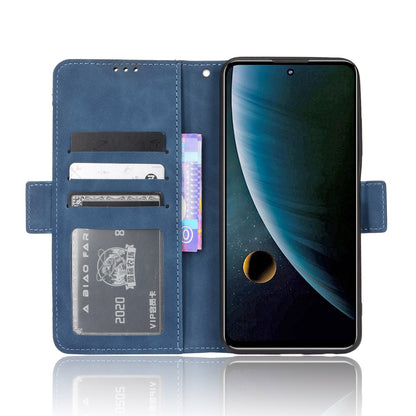 For ZTE Blade V30 Shockproof Magnetic Closure Flip Phone Case Multiple Card Slot Design PU Leather Wallet Phone Cover