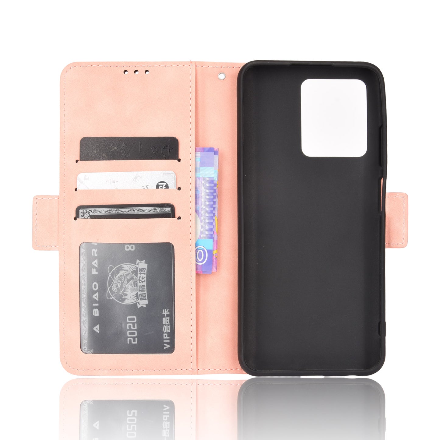 For ZTE Blade V30 Shockproof Magnetic Closure Flip Phone Case Multiple Card Slot Design PU Leather Wallet Phone Cover