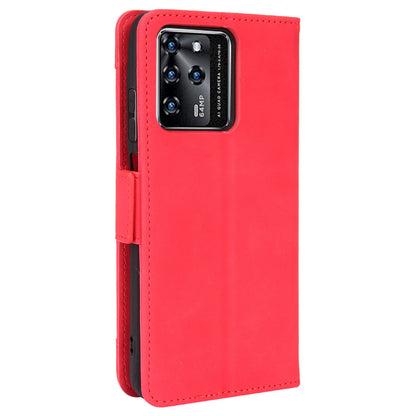 For ZTE Blade V30 Shockproof Magnetic Closure Flip Phone Case Multiple Card Slot Design PU Leather Wallet Phone Cover