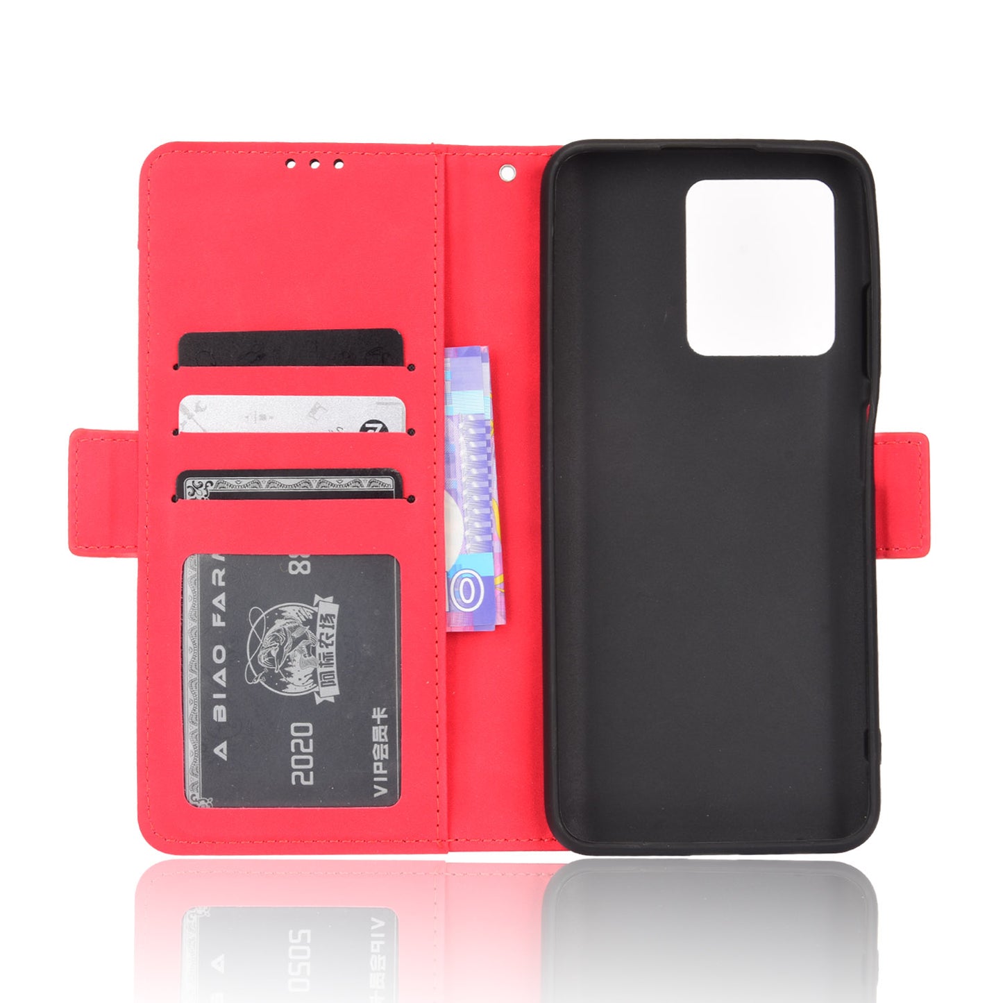 For ZTE Blade V30 Shockproof Magnetic Closure Flip Phone Case Multiple Card Slot Design PU Leather Wallet Phone Cover