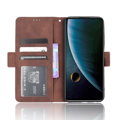 For ZTE Blade V30 Shockproof Magnetic Closure Flip Phone Case Multiple Card Slot Design PU Leather Wallet Phone Cover