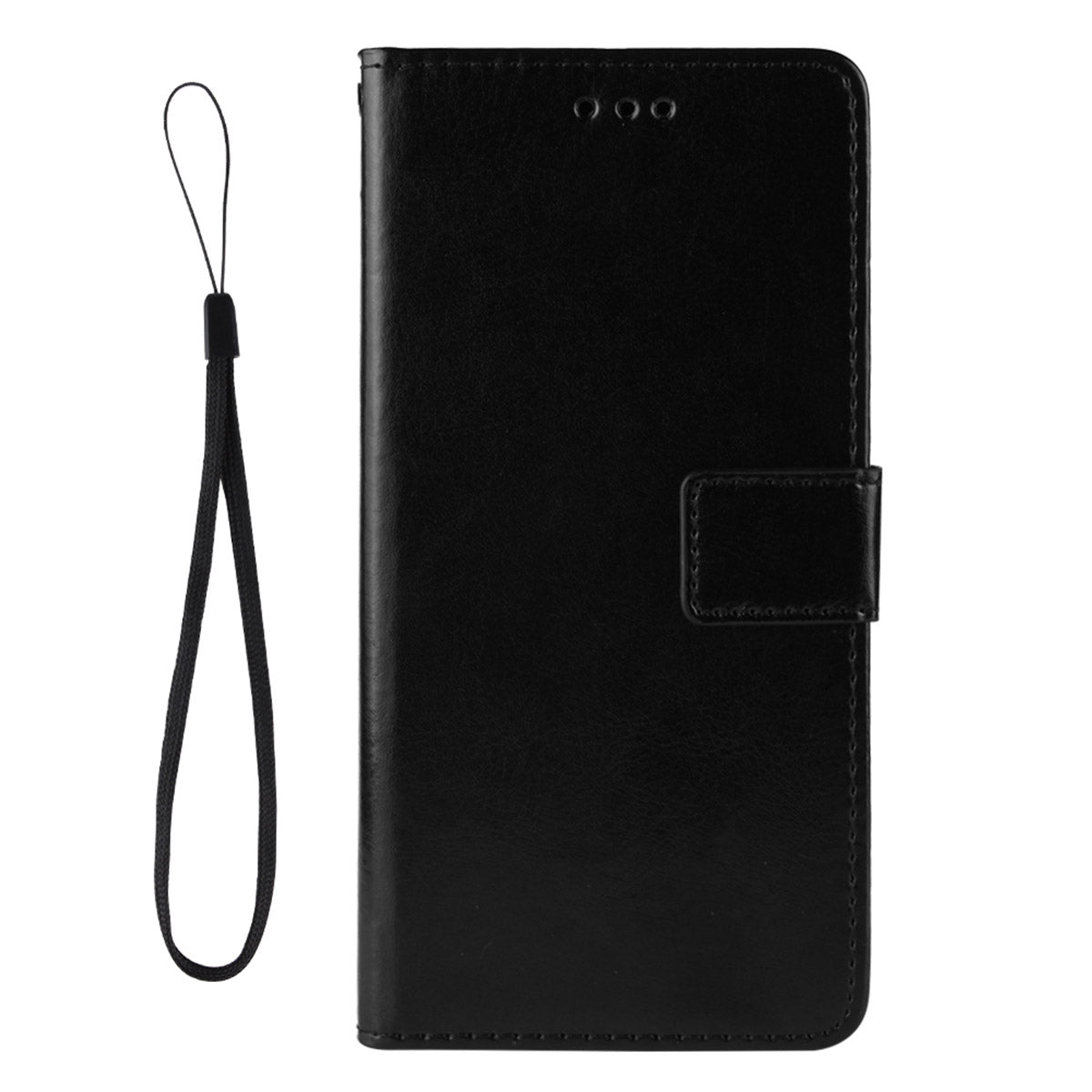 Stand Crazy Horse Texture PU Leather Flip Folio Wallet Magnetic Anti-Scratch Case with Wrist Strap for ZTE Blade V30