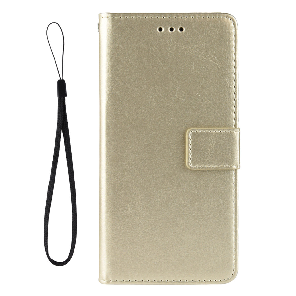 Stand Crazy Horse Texture PU Leather Flip Folio Wallet Magnetic Anti-Scratch Case with Wrist Strap for ZTE Blade V30