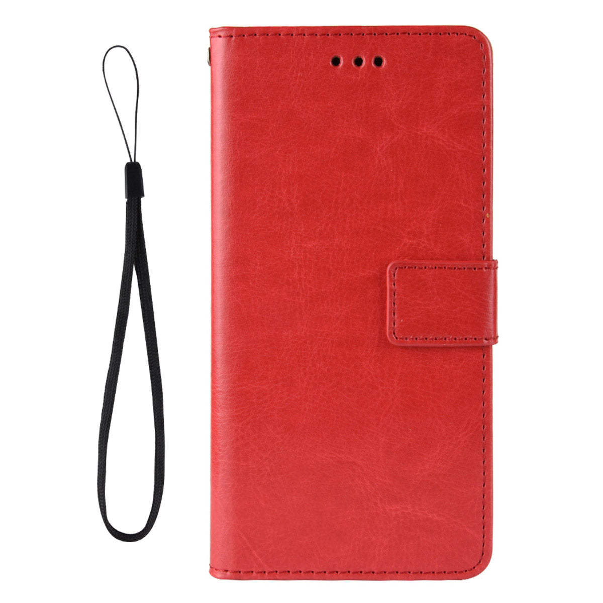 Stand Crazy Horse Texture PU Leather Flip Folio Wallet Magnetic Anti-Scratch Case with Wrist Strap for ZTE Blade V30