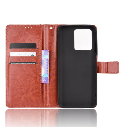 Stand Crazy Horse Texture PU Leather Flip Folio Wallet Magnetic Anti-Scratch Case with Wrist Strap for ZTE Blade V30