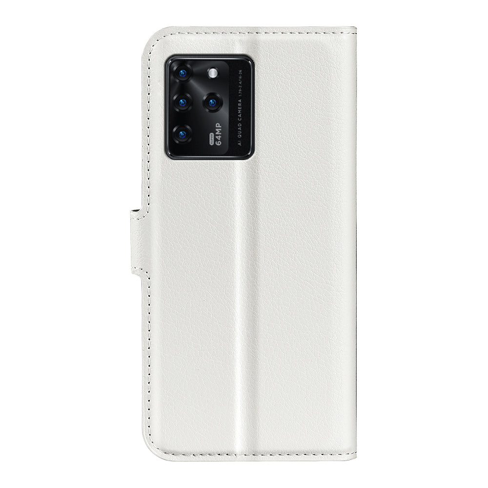 PU Leather Wallet Flip Phone Case Full Body Protection Stand Litchi Texture Cover for ZTE Blade V30