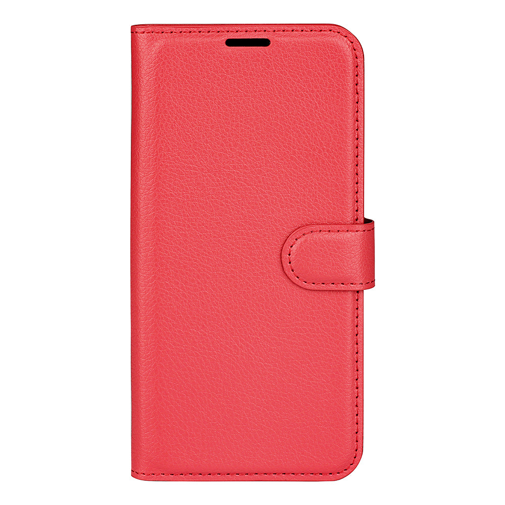 PU Leather Wallet Flip Phone Case Full Body Protection Stand Litchi Texture Cover for ZTE Blade V30