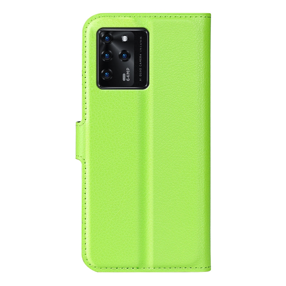 PU Leather Wallet Flip Phone Case Full Body Protection Stand Litchi Texture Cover for ZTE Blade V30