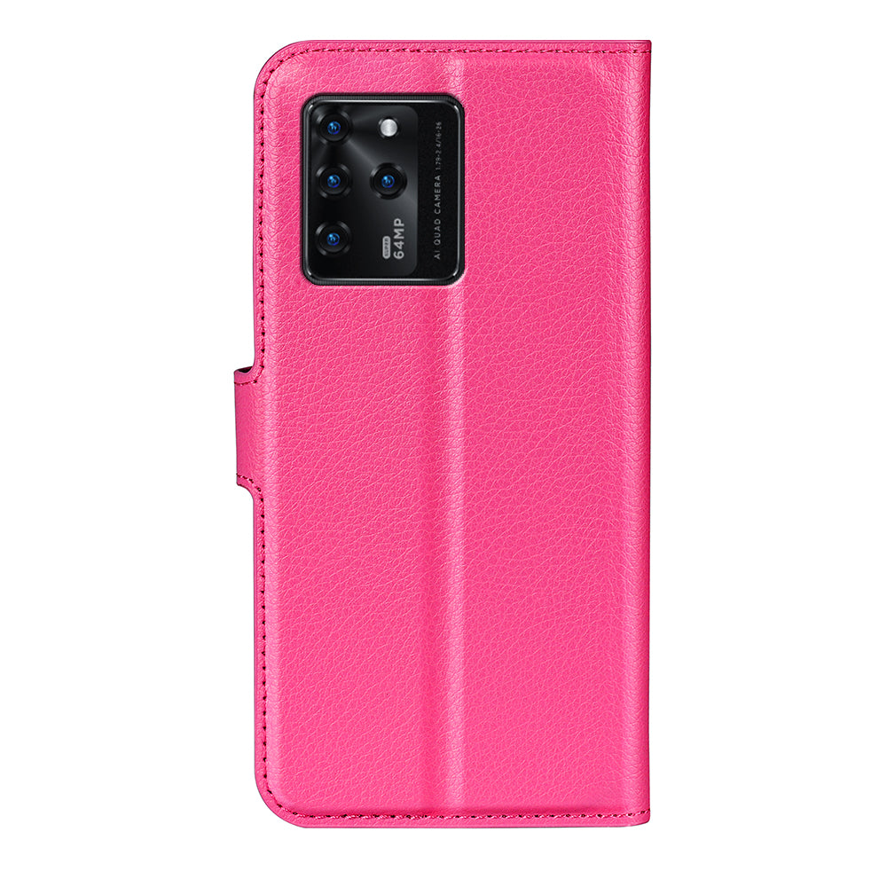 PU Leather Wallet Flip Phone Case Full Body Protection Stand Litchi Texture Cover for ZTE Blade V30