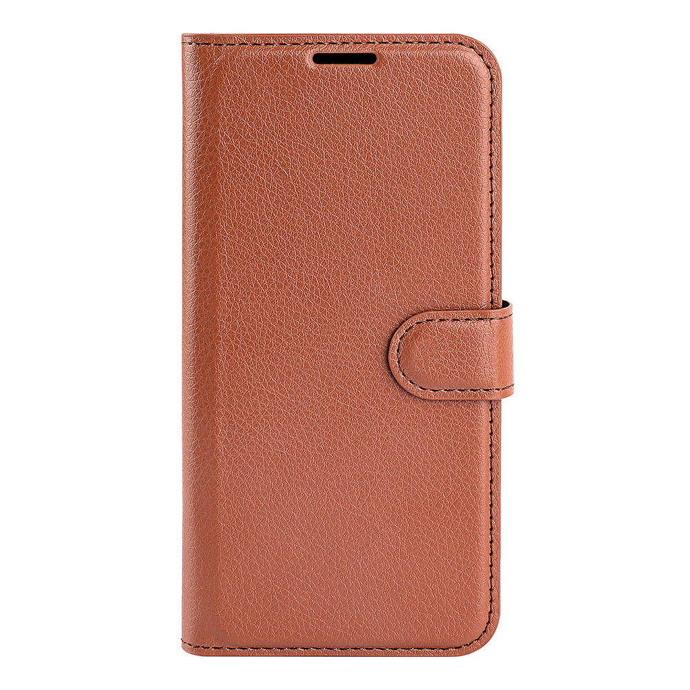 PU Leather Wallet Flip Phone Case Full Body Protection Stand Litchi Texture Cover for ZTE Blade V30