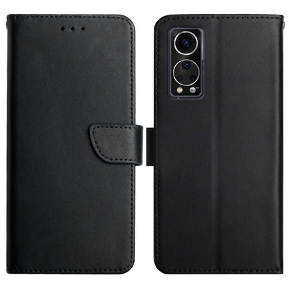 Nappa Texture Wallet Design Genuine Leather Phone Case with Adjustable Stand for ZTE Axon 30 5G