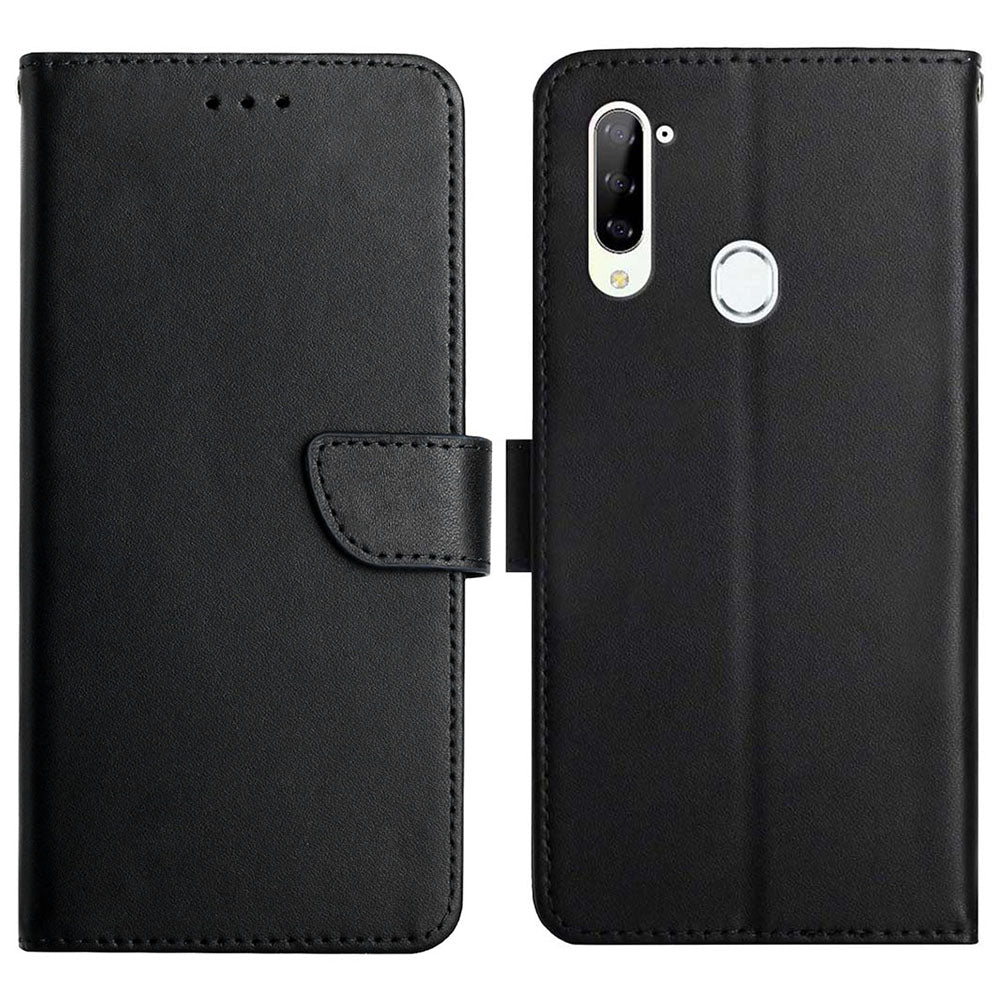 Genuine Leather Nappa Texture Multifunction Wallet Stand Full Body Protective Phone Case for ZTE Libero 5G