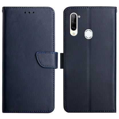 Genuine Leather Nappa Texture Multifunction Wallet Stand Full Body Protective Phone Case for ZTE Libero 5G