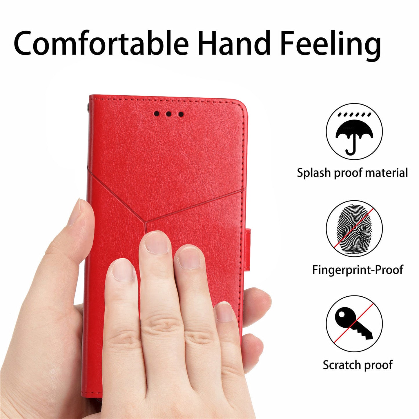 Y-shaped Lines Imprinted PU Leather Wallet Phone Case Stand Flip Protective Cover with Strap for ZTE Axon 30 5G