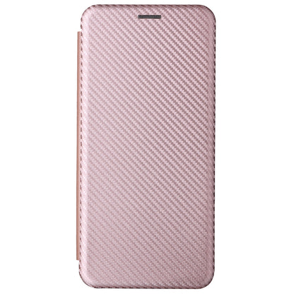 For ZTE Blade V30 Carbon Fiber Texture Anti-fingerprint Auto-absorbed Magnetic Closure Leather Stand Phone Case Shell