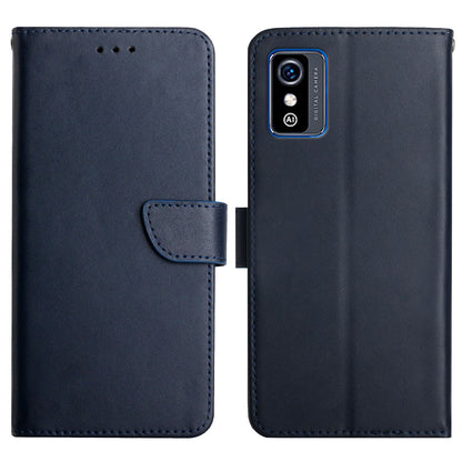 Shockproof Nappa Texture Folio Flip Genuine Leather Phone Case Magnetic Closure Stand Wallet Cover for ZTE Blade L9