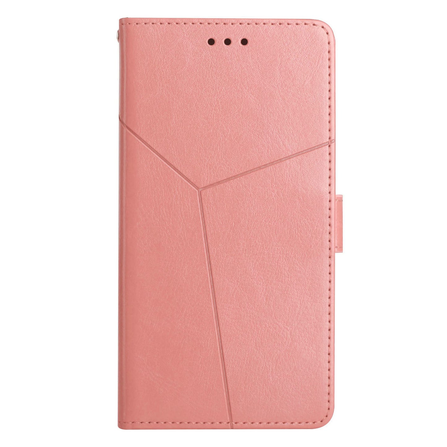 For ZTE Blade L9 Anti-fingerprint Y-shaped Lines Imprinted Handy Strap Magnetic PU Leather Stand Phone Cover with Wallet