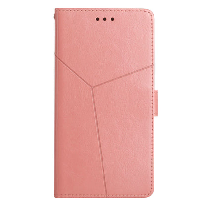 For ZTE Blade L9 Anti-fingerprint Y-shaped Lines Imprinted Handy Strap Magnetic PU Leather Stand Phone Cover with Wallet