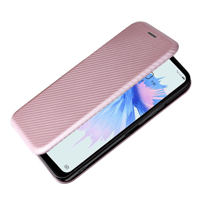 Magnetic Anto-absorbed PU Leather Carbon Fiber Anti-scratch Texture Stand Mobile Phone Case with Card Slot for ZTE Libero 5G II