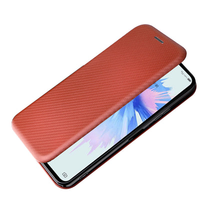 Magnetic Anto-absorbed PU Leather Carbon Fiber Anti-scratch Texture Stand Mobile Phone Case with Card Slot for ZTE Libero 5G II