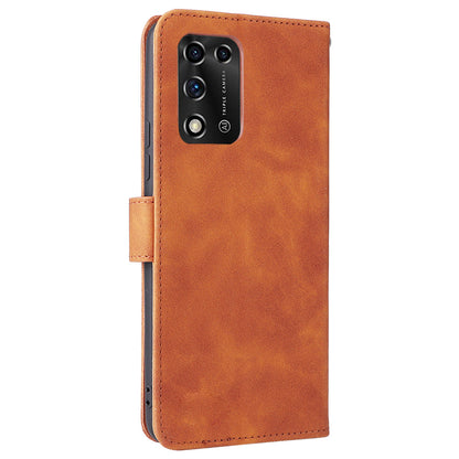 Skin-touch Feeling PU Leather + TPU Phone Cover Stand Wallet Shell Mobile Phone Case for ZTE Libero 5G II