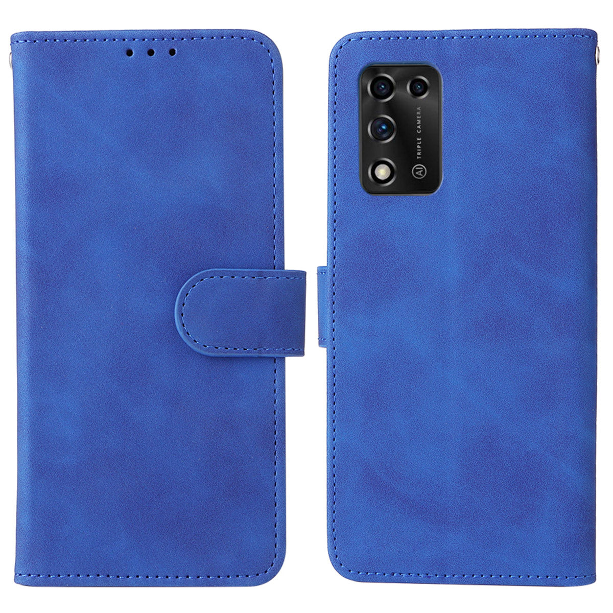 Skin-touch Feeling PU Leather + TPU Phone Cover Stand Wallet Shell Mobile Phone Case for ZTE Libero 5G II