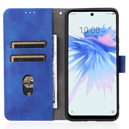 Skin-touch Feeling PU Leather + TPU Phone Cover Stand Wallet Shell Mobile Phone Case for ZTE Libero 5G II