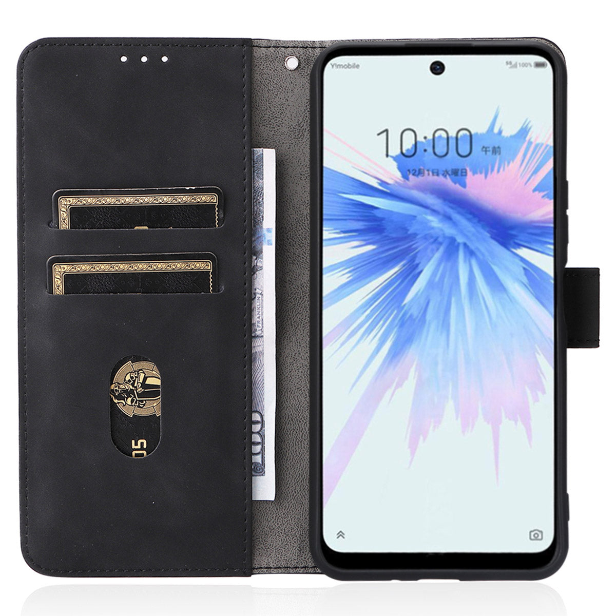 Skin-touch Feeling PU Leather + TPU Phone Cover Stand Wallet Shell Mobile Phone Case for ZTE Libero 5G II