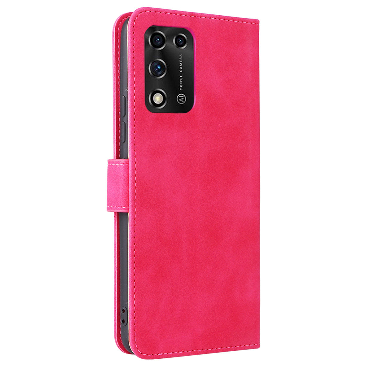 Skin-touch Feeling PU Leather + TPU Phone Cover Stand Wallet Shell Mobile Phone Case for ZTE Libero 5G II