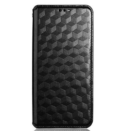 PU Leather + TPU Phone Case Imprinting 3D Rhombus Stand Wallet Protective Cover for ZTE Blade L8/Blade A3 (2019)/Blade A31 Lite