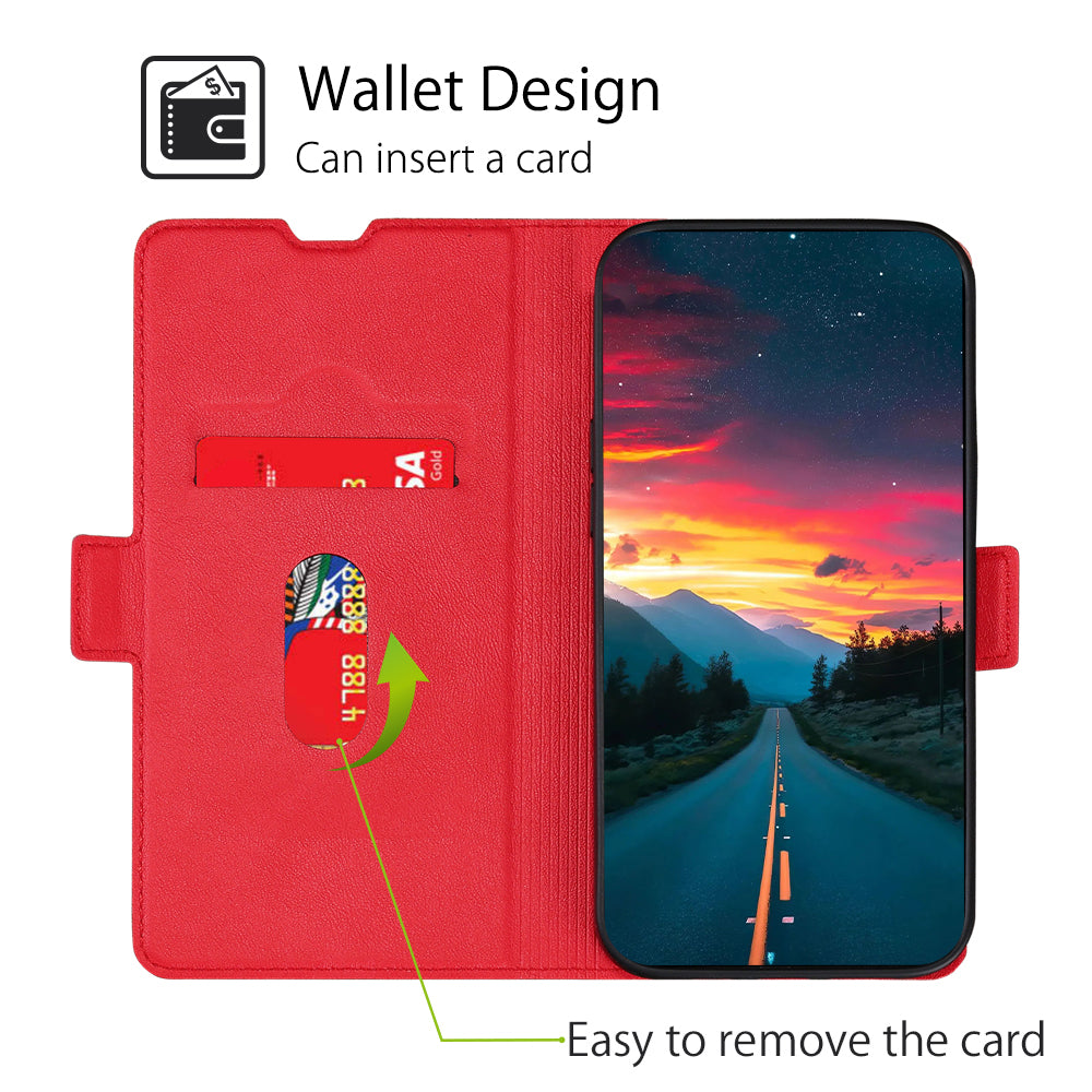 Ultra-slim PU Leather Folio Flip Cover Stand Inner TPU Drop-proof Phone Case with Card Slot for ZTE Blade L9