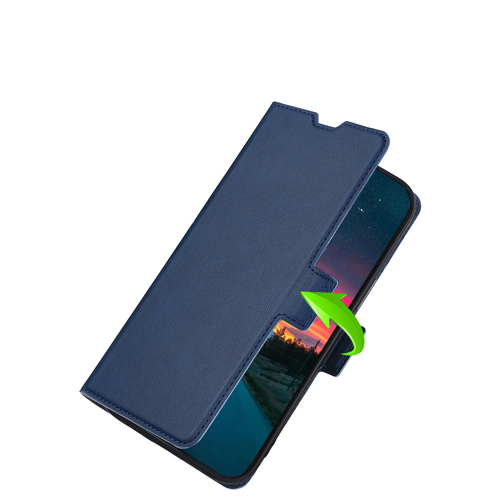 Ultra-slim PU Leather Folio Flip Cover Stand Inner TPU Drop-proof Phone Case with Card Slot for ZTE Blade L9