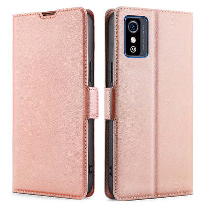 Ultra-slim PU Leather Folio Flip Cover Stand Inner TPU Drop-proof Phone Case with Card Slot for ZTE Blade L9