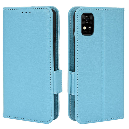 For ZTE Blade A31 Litchi Texture PU Leather Wallet Stand Phone Case Shockproof TPU Interior Shell