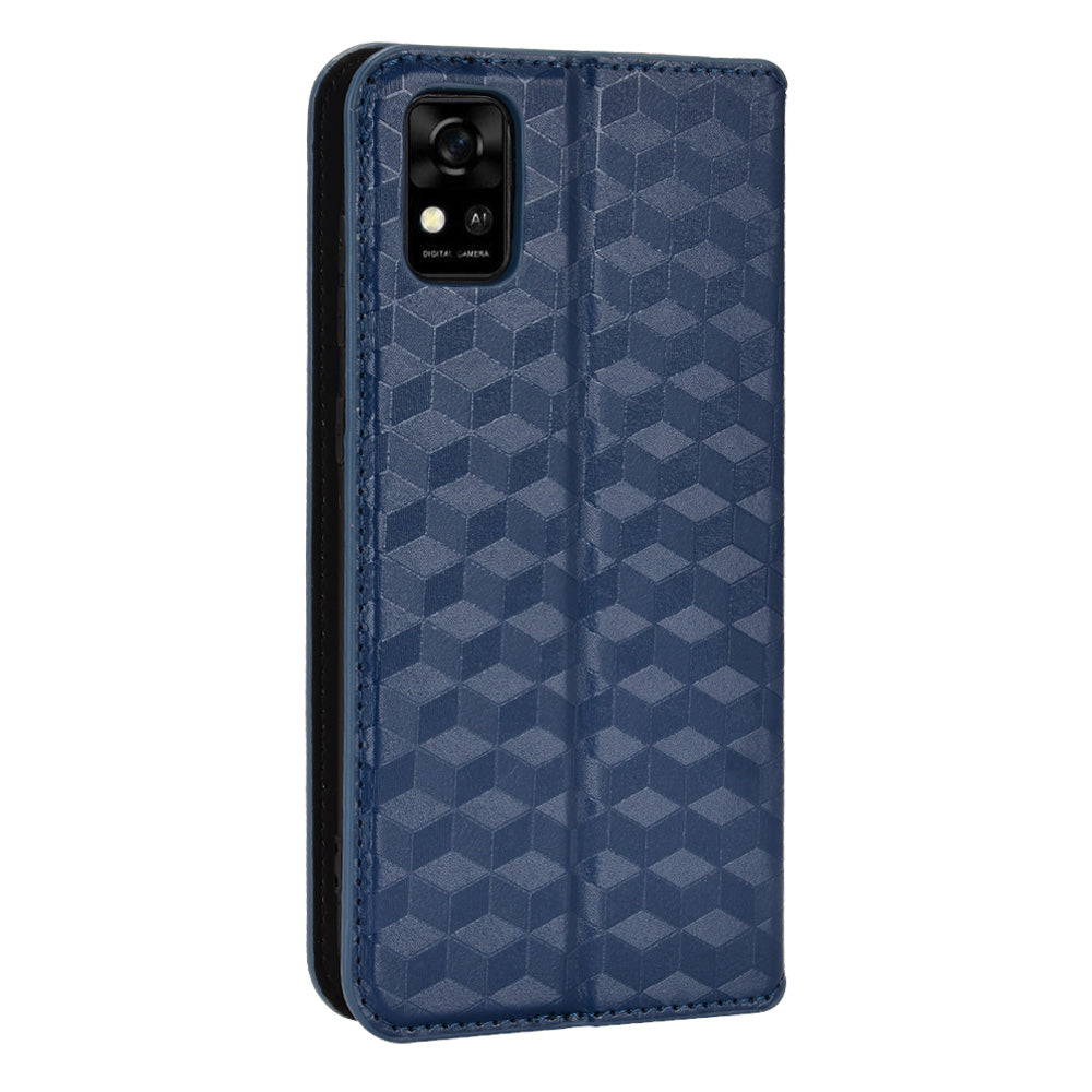 For ZTE Blade A31 Scratch-resistant Imprinted Pattern Cell Phone Case PU Leather + TPU Phone Cover