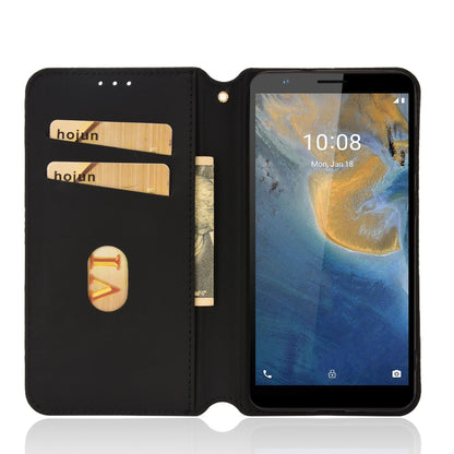 For ZTE Blade A31 Scratch-resistant Imprinted Pattern Cell Phone Case PU Leather + TPU Phone Cover