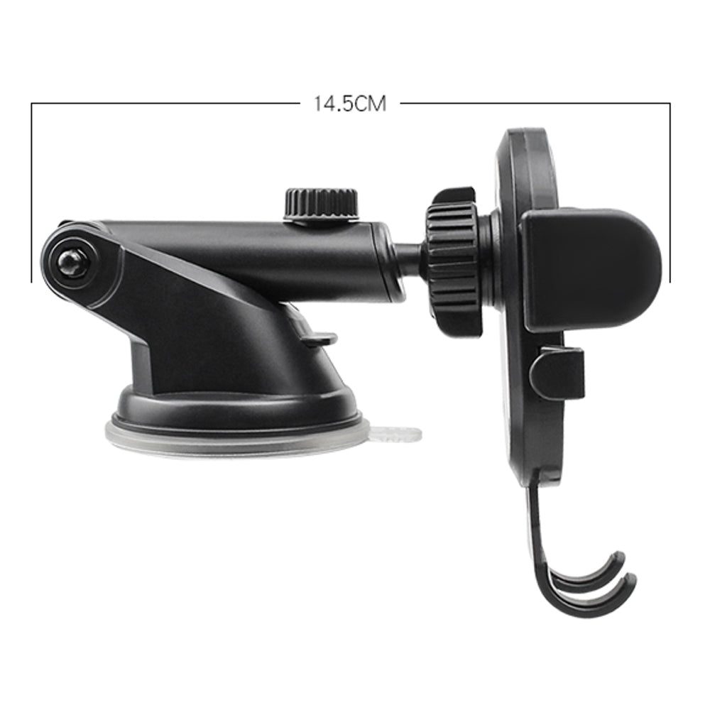 D-23 Universal Cars Dashboard Phone Holder Auto Clamping Car Phone Mount Support 360-degree Rotating